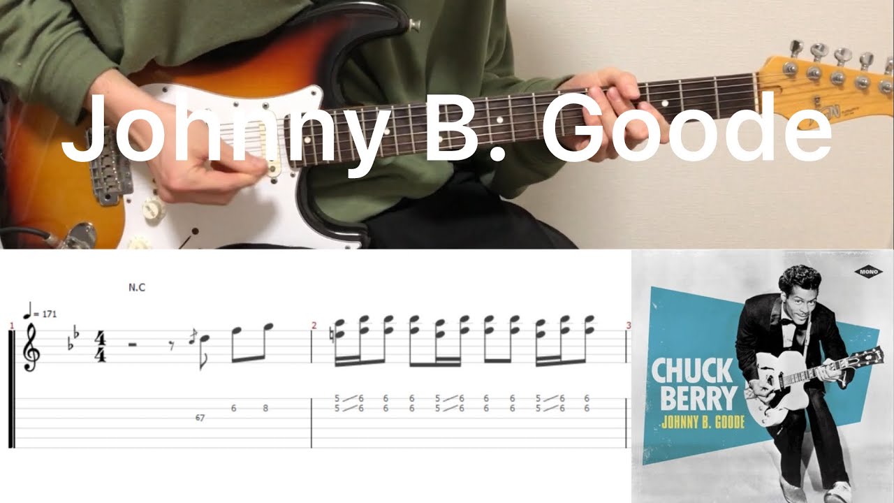 Chuck Berry - Johnny B. Goode (guitar Cover With Tabs & Chords) Chords ...