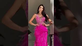 Jovani Pink Feather Dress