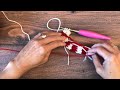 how to crochet a flat candy cane video tutorial christmas candy cane crochet video