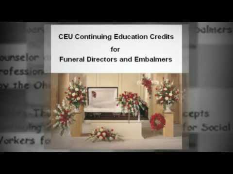 CEU Continuing Education Credits for Funeral Directors and Embalmers in Cleveland,Ohio CEU Continuing Education Credits for Funeral Directors and Embalmers in Cleveland,Ohio