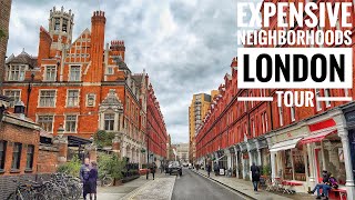 London Walk - Most Expensive Neighborhoods in London,Posh Streets & Central London Mansions [4K HDR]