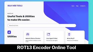 ROT13 Encode/Decode - Online Web Tools | bulkwebtools.io