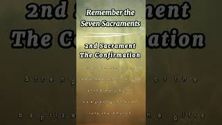 The Seven Sacraments | 2nd Sacrament | Catholic  Rites