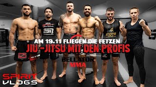 Schwarzgurte demonstrieren die Grundideen des MMA Jiu Jitsu