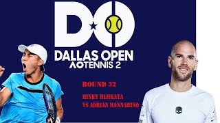 Rinky Hijikata vs Adrian Mannarino   (Round32)   Dallas Open (03/02/2025) 🎮 gameplay Tiebreaker