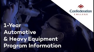 Automotive and Heavy Equipment | Confederation College