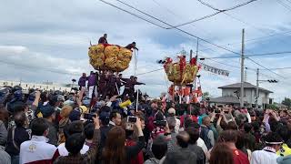 新居浜太鼓祭り 令和元年 西原と新須賀の喧嘩 鉢合わせ