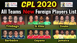 CPL T20 2020 All Teams Foreign Players | Caribbean Premier League 2020 All Teams Overseas  Players