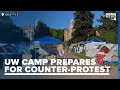 UW encampment prepares for counter-protest after President Biden's visit