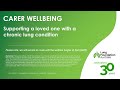 Live Well, Breathe Better: Chronic Lung Disease: Support for the carer's wellbeing