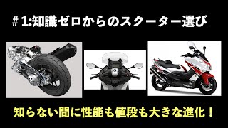 スクーター＃1　知識ゼロからのスクーター選び　どれを買ったらいいのか難しい最近のスクーター