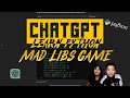 Learn Python with ChatGPT | Mad Libs Game