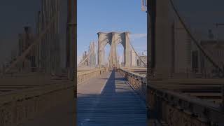 Morning walks on the Brooklyn Bridge are so relaxing