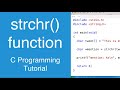 strchr() function | C Programming Tutorial