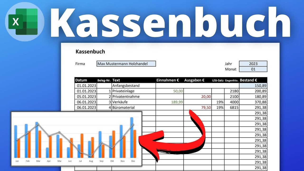 Excel Kassenbuch Vorlage - Kassenbuch Selbst Erstellen [Mehrwertsteuer ...