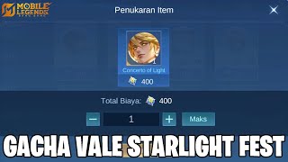 GACHA VALE STARLIGHT FEST 2024 - BUTUH BERAPA KALI GACHA? MOBILE LEGENDS