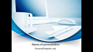 Computer Theme PowerPoint Template by PoweredTemplate.com