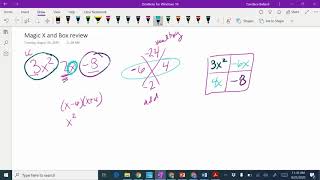 Factoring with Magic X and Box Method