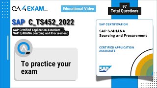 SAP C_TS452_2022 Exam, SAP S/4HANA Sourcing and Procurement