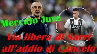 Mercato Juve: Via libera di Sarri all’addio di Cancelo.
