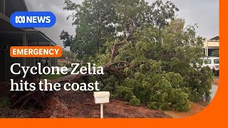 Severe Tropical Cyclone Zelia hits WA's Pilbara coast at category four | The World | ABC NEWS