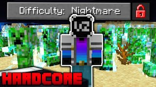 I Beat NIGHTMARE Difficulty in HARDCORE Minecraft!! (impossible difficulty)