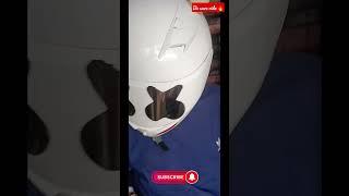 Marshmallo 🙊🤫 #shotts #bikerlover #bikemodification #youtubeshorts Helmet modification