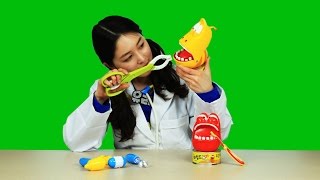 [유라] 장난감(toy)_라바이빨게임 옐로우 레드 과자파티 치과놀이 병원놀이 larva tooth game snack chocolate party 옐로우 이빨에 충치괴물이?!