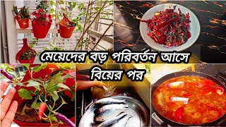 সবকিছু পরিবর্তনশীল তবে মেয়েদের বড় পরিবর্তন  আসে বিয়ে পর | Bangla Vlog | ডেইলি ব্লক