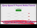 jQuery Append & Prepend Method Tutorial | Code Hunter
