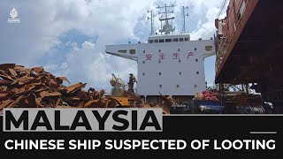 Malaysia seizes Chinese ship suspected of looting WWII wrecks