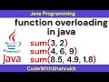method overloading in java with simple example. #java