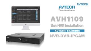 AVH1109 8ch NVR installation