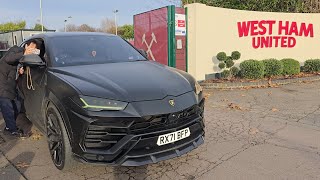 West Ham Footballers Leave Training Grounds in Their Cars. Antonio, Bowen, Wan-Bissaka