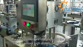 FLV30 Metal can sealing machine,How sardine tuna cans are seaming, sealing machine for cans and tins