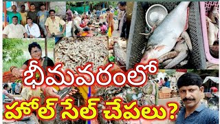 Mana Bhimavaram Wholesale fish market in Bhimavaram 110 kg #bhimavaram #telugu #भीमवारमलो Bhimavaram