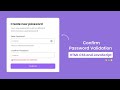 Confirm Password Validation Using Html Css And Javascript | Code With Harsh