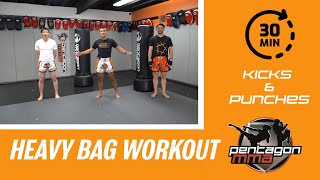 Heavy Bag 30-minute Workout for Muay Thai and Kickboxing -- Class #13