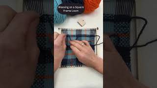 Weaving on a square loom  #weavingloom  #handweaving #frameloomweaving #looms #gifts #weaving