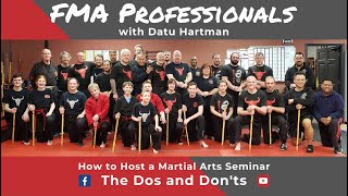 How to Host a Martial Arts Seminar The Dos and Don'ts | FMA: Kali, Arnis, Escrima