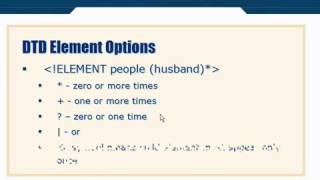 XML Tutorial 26 DTD Schema Element Options