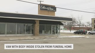 Body still missing after stolen Rockford funeral home van located in Chicago