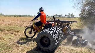 คูโบต้า ZT 155 DI  Plow Field Sand ,Tractor KUbota ZT 155 DI Plow Field Sand