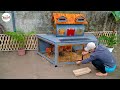 turn old iron barrel and wood into amazing chicken coop cattle house project