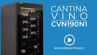 CVN190N1- Cantina vini premium per 128 bottiglie mono temperatura - griglie in acciaio a Z