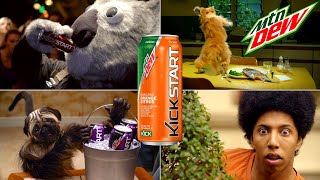 All Funniest Mountain Dew Kickstart Soft Drink Commercials Puppymonkeybaby