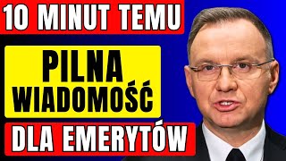 🔴 10 MINUT TEMU! PILNA WIADOMOŚĆ DLA EMERYTÓW! ZUS OGŁOSIŁ SZCZEGÓŁY 13. I 14. EMERYTURY W 2025 ROKU