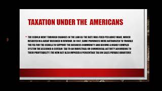 Taxation Under The Americans