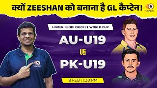 AU U19 vs PK U19 Dream11 Team Prediction | Australia U19 vs Pakistan U19 Today Match Prediction