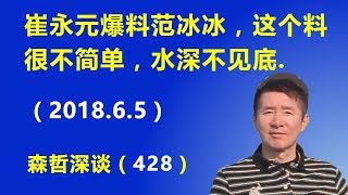 崔永元爆料范冰冰，这个料很不简单，水深不见底.（2018.6.5）